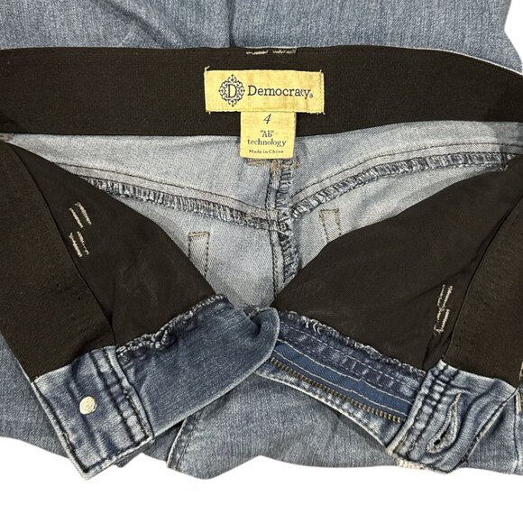 Democracy Womens Skinny Jeans Size 4 "Ab" Technology Distressed Light Wash Denim - Picture 8 of 8